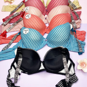 سوتین اسفنجی بند نگین(راه راه)