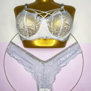 ست دانتل فنر دار(شورت جنیفری آبی رنگ)