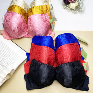 سوتین اسفنجی فنردار ساتن(طرح دوم)